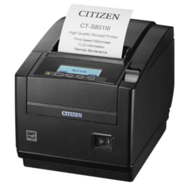 Citizen CT-S801III, 8 dots/mm (203 dpi), cutter, USB, zwart, 500 mm