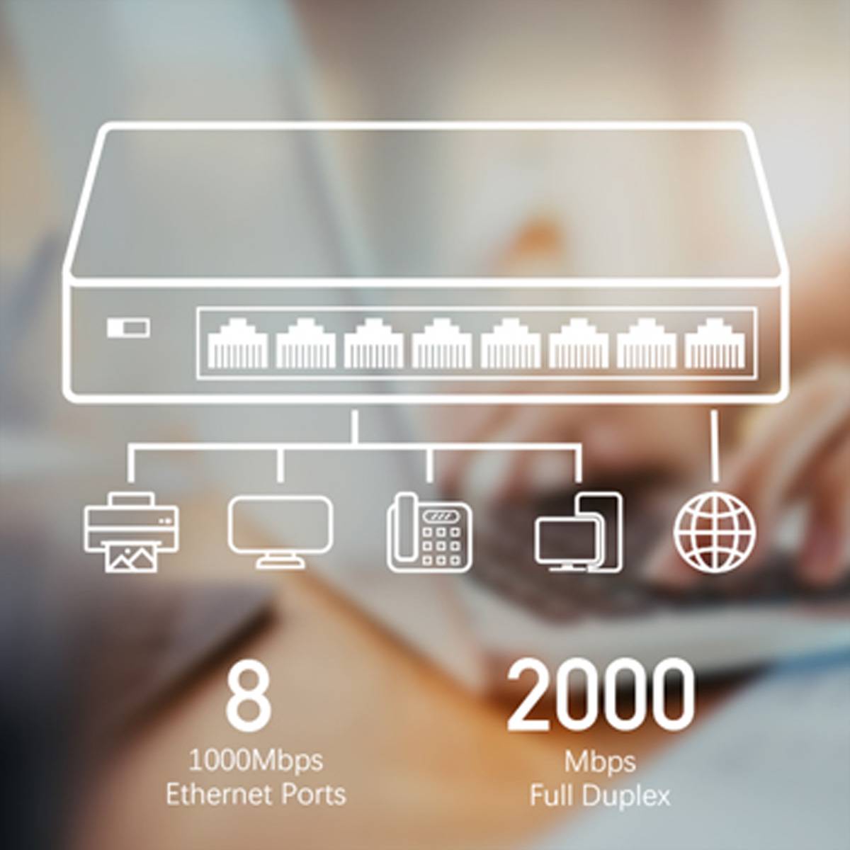 cudy GS108 GS108 Netzwerk-Switch Gigabit Ethernet 10/100/1000 Schwarz - 1 Gbps Netwerk switch 1000 MBit/s-2