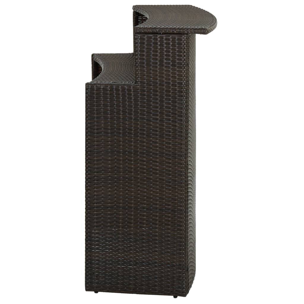 vidaXL - Tuinbartafel - 120x55x110 - cm - poly - rattan - bruin-4