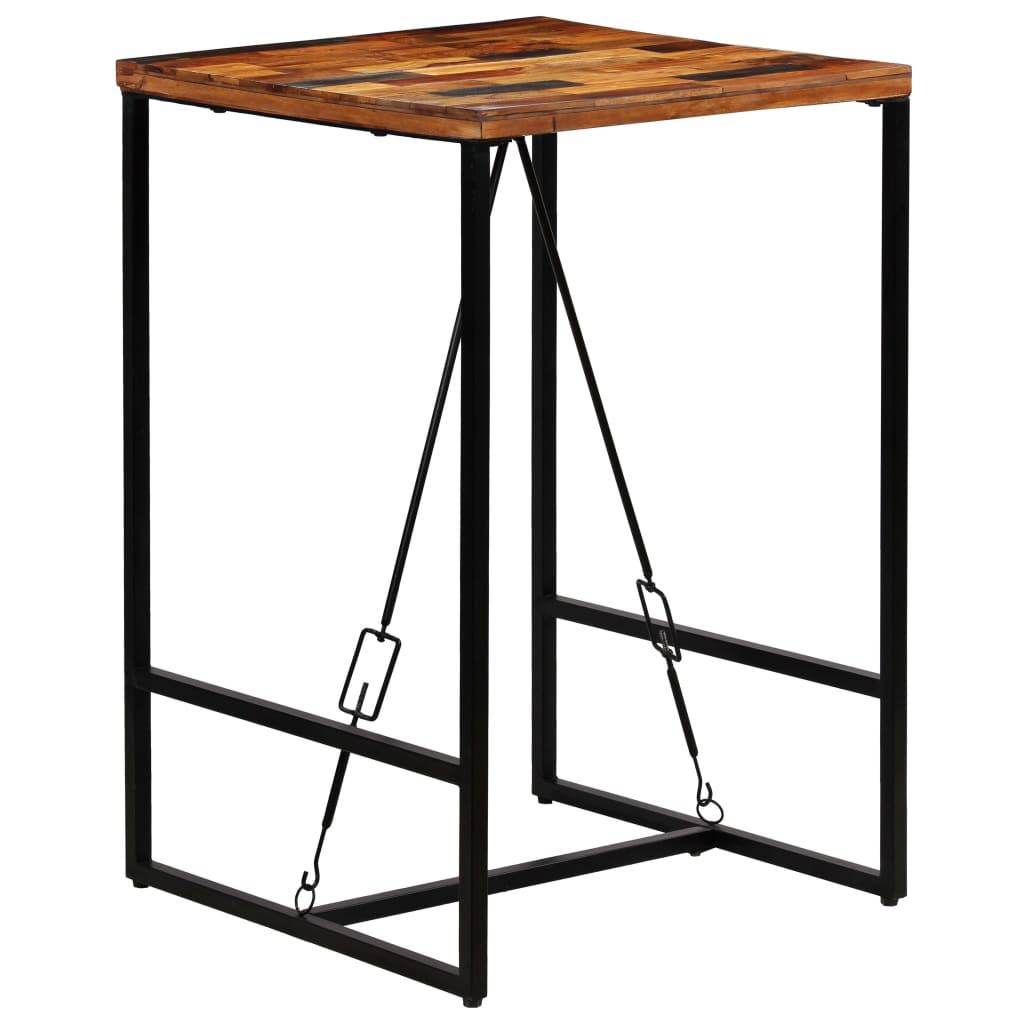 vidaXL - Bartafel - 70x70x106 - cm - massief - gerecycled - hout-0
