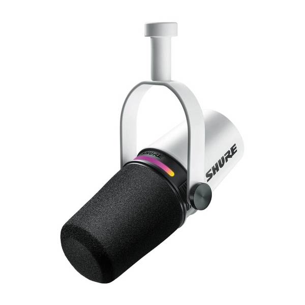 Shure MV7+-W - lessenaar-/zangmicrofoon met XLR/USB-C-aansluiting, wit