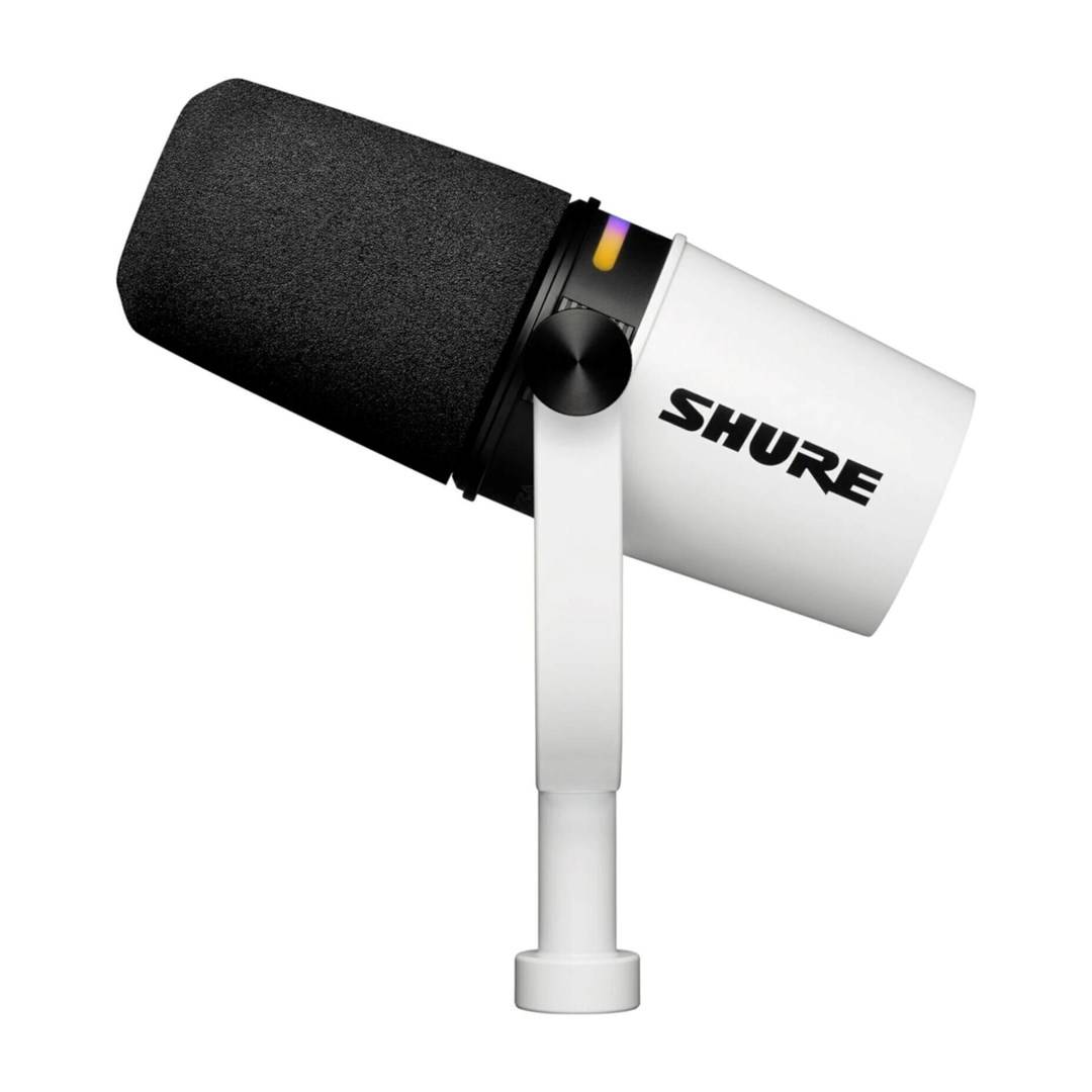 Shure MV7+-W - lessenaar-/zangmicrofoon met XLR/USB-C-aansluiting, wit-1