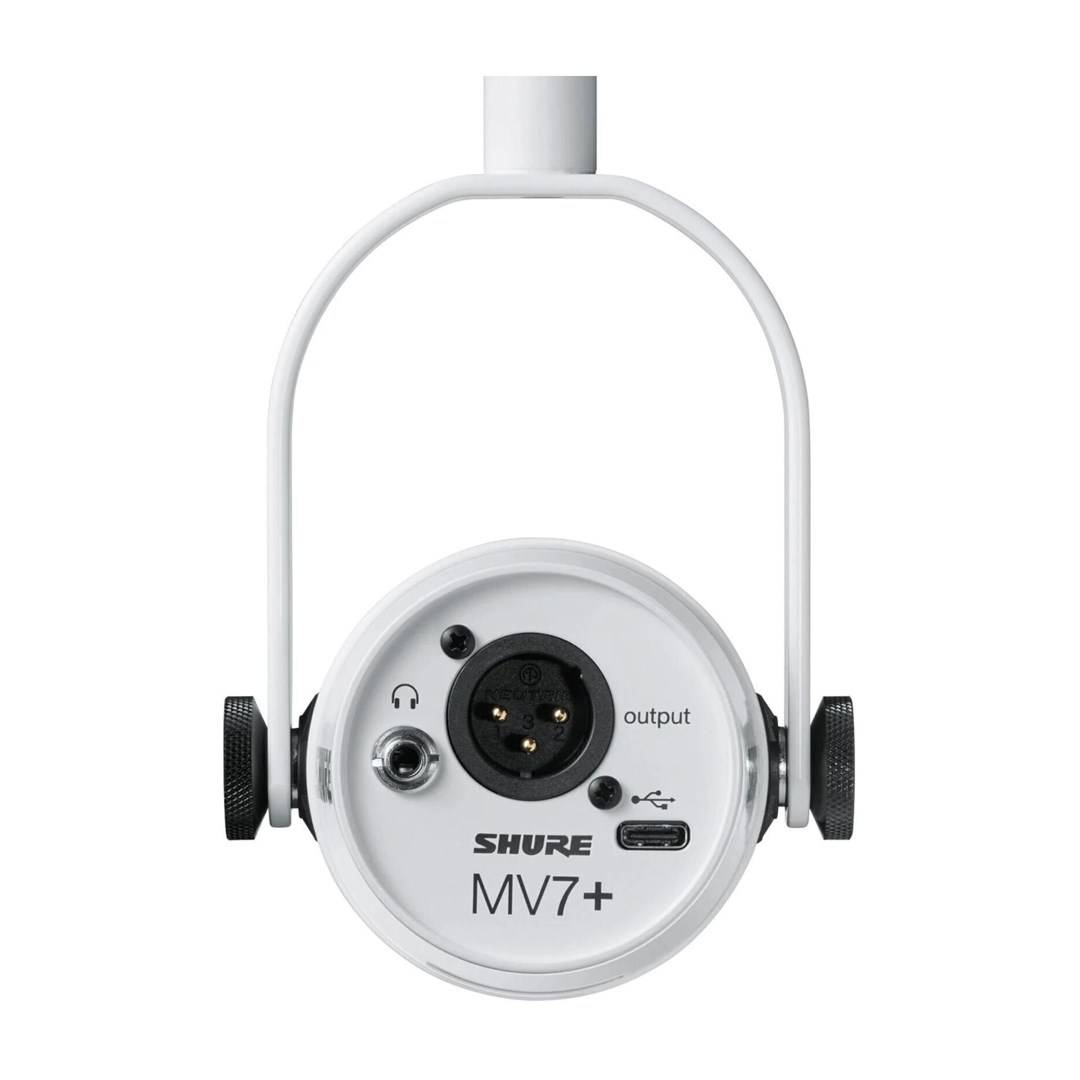 Shure MV7+-W - lessenaar-/zangmicrofoon met XLR/USB-C-aansluiting, wit-3
