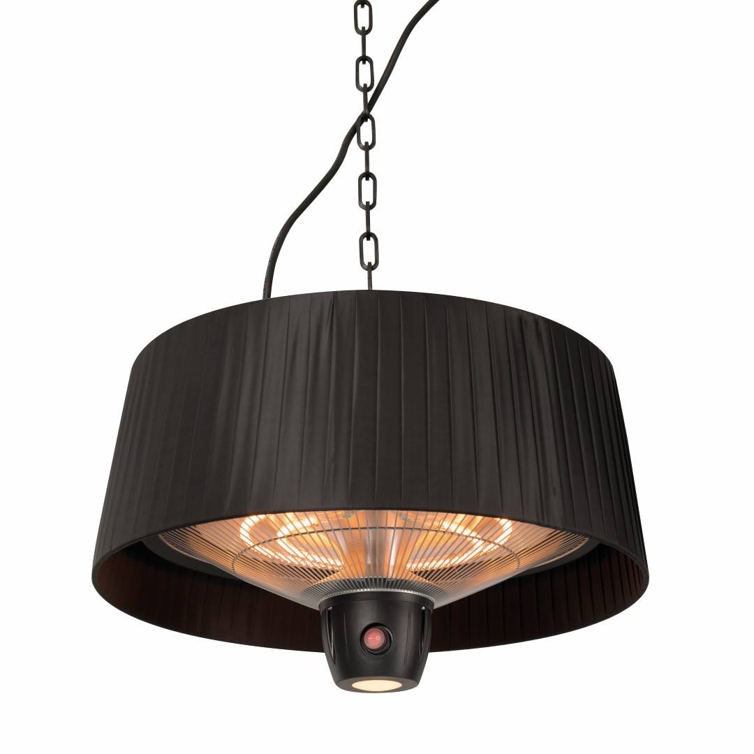 Sunred - COMBIDEAL - Heater & Hoes - Artix - Bright lijn - Zwart - Hangend model - Terrasverwarmer --1