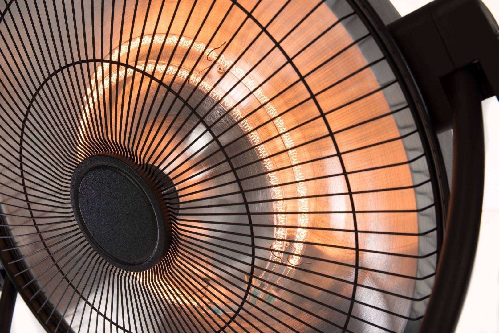 Sunred – COMBIDEAL - Heater & Hoes - Retro - Bright lijn – Zwart – Staand model - Terrasverwarmer –-3