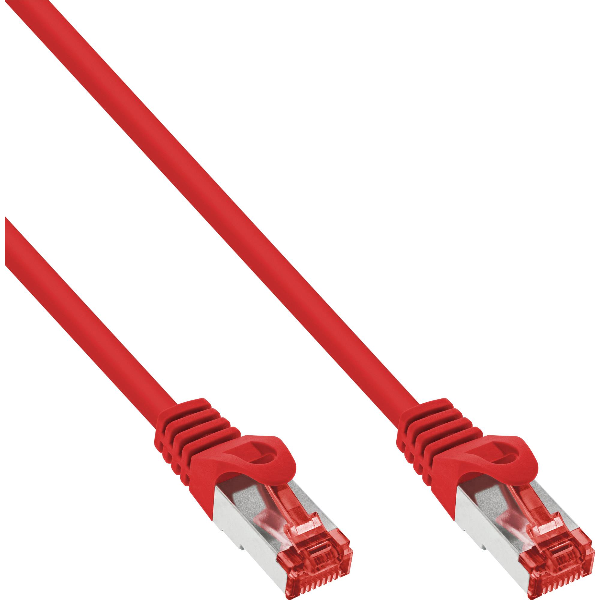 InLine® Patchkabel, S/FTP (PiMf), Cat.6, 250 MHz, PVC, koper, rood, 20m-0