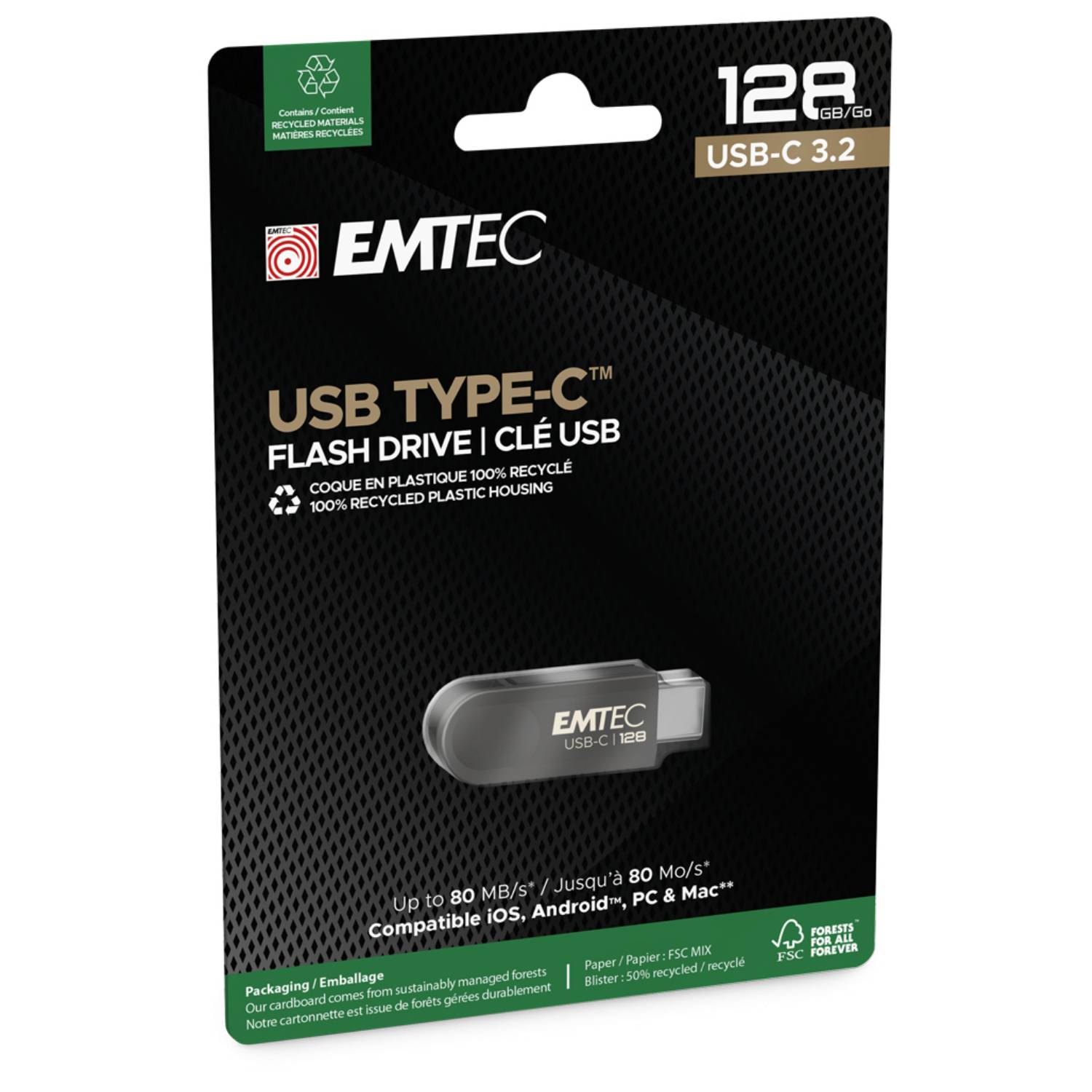 Emtec USB3.2 Type-C Enkele C280 128GB-1