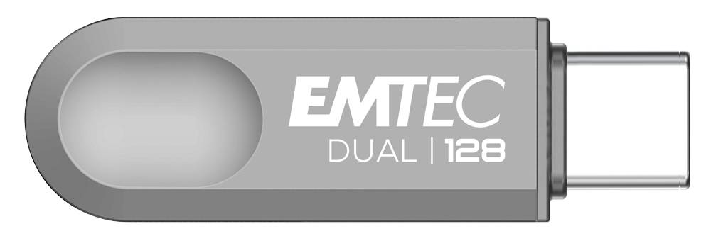 Emtec D280 Dual USB-flashdrive 128 GB USB Type-A / USB Type-C 3.2 Gen 1 (3.1 Gen 1) Zilver-2