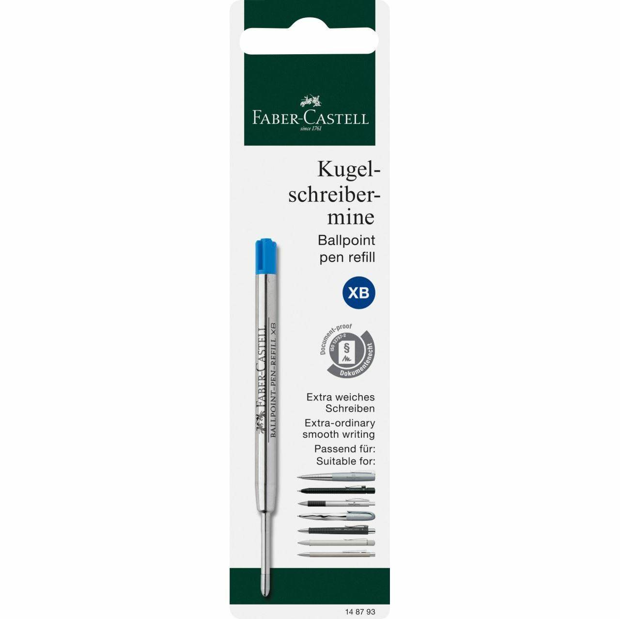 FABER-CASTELL balpenvulling blauw XB in BK 5er-0