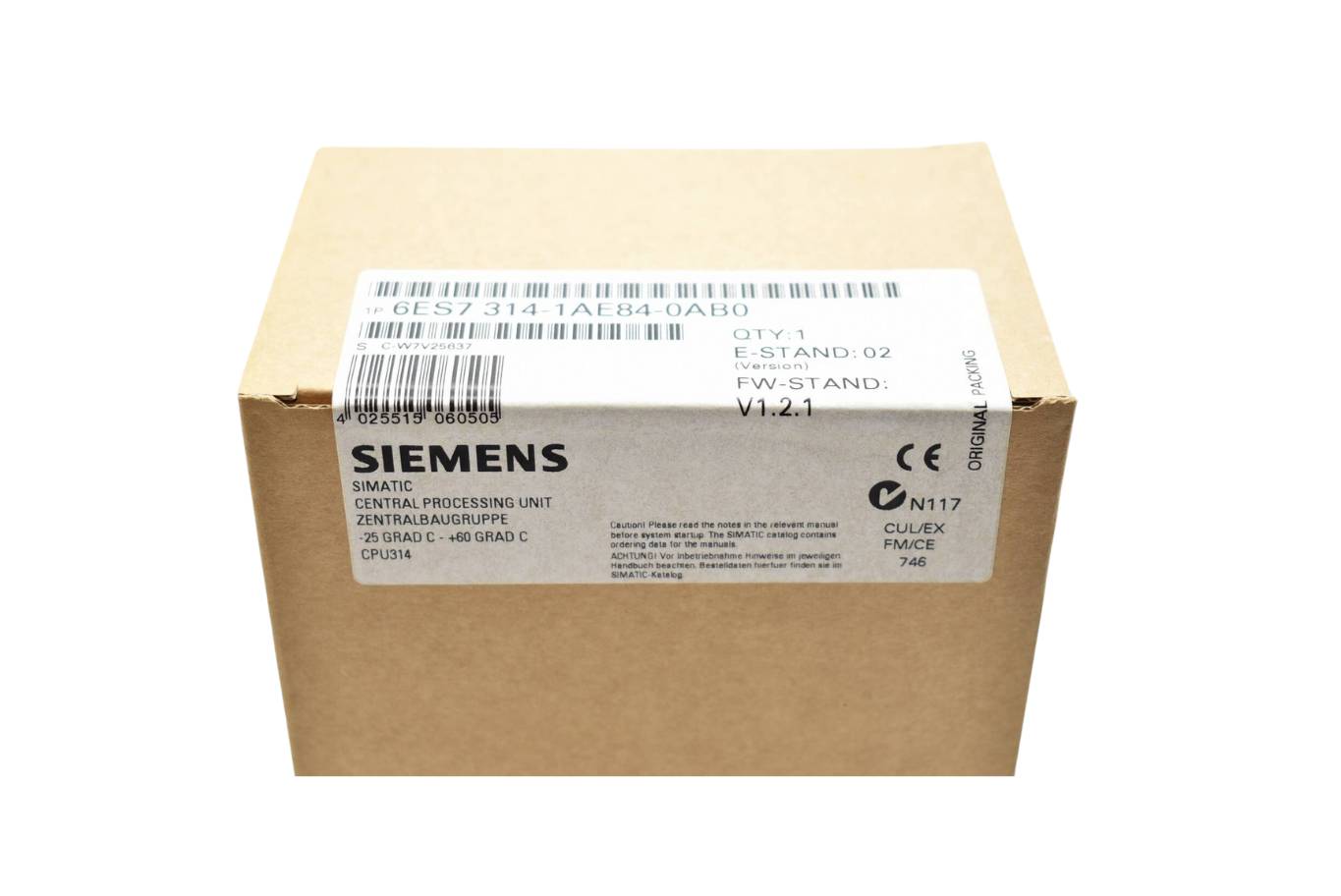 Siemens AG - CPU314, 24KB, Uitbr.Temp.-1