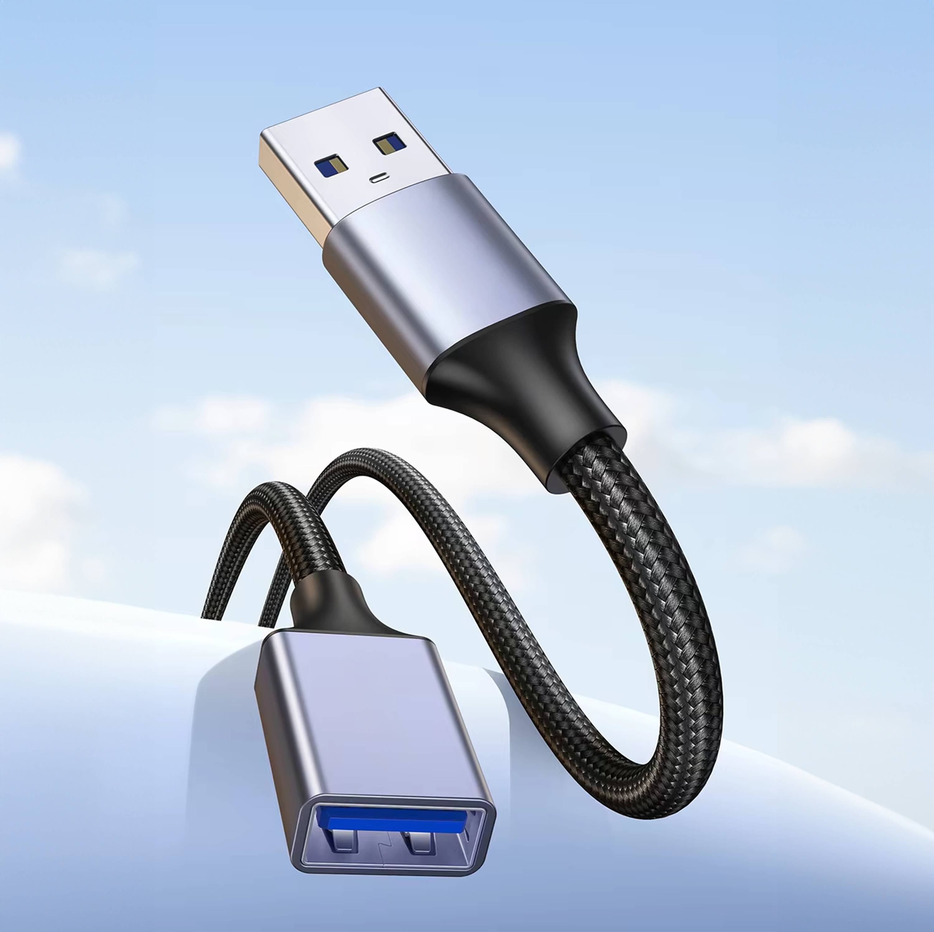 Qost - USB-A 3.0 Verlengkabel - 5Gbps - Male naar Female - Zwart - 2 Meter-2