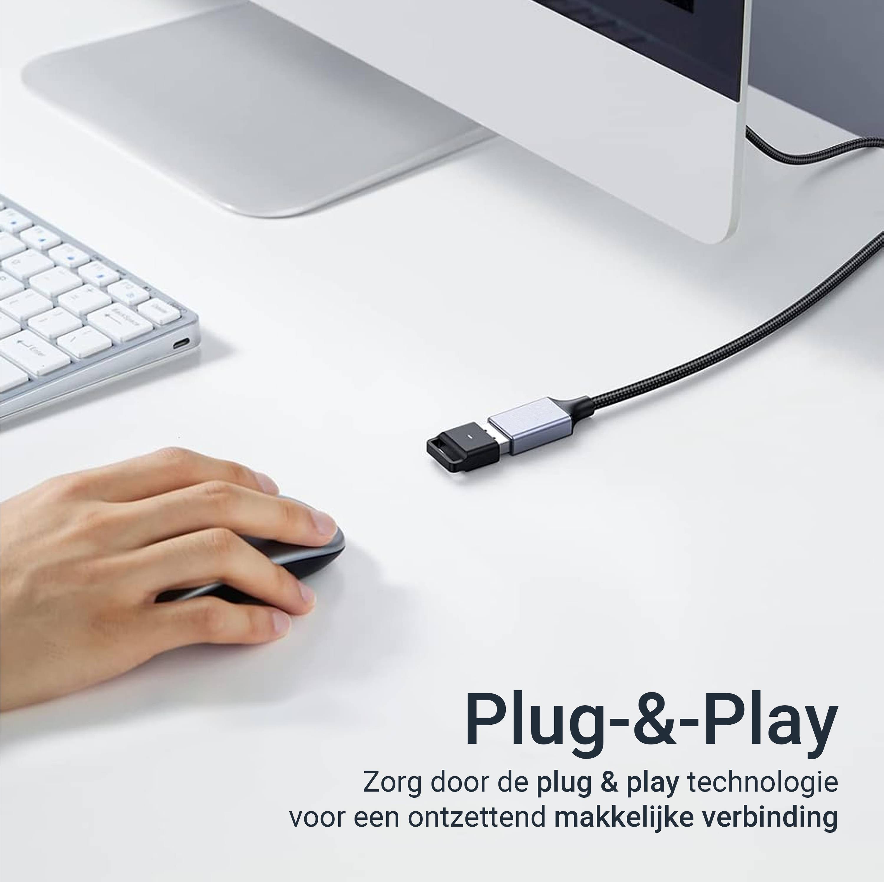 Qost - USB-A 3.0 Verlengkabel - 5Gbps - Male naar Female - Zwart - 2 Meter-5