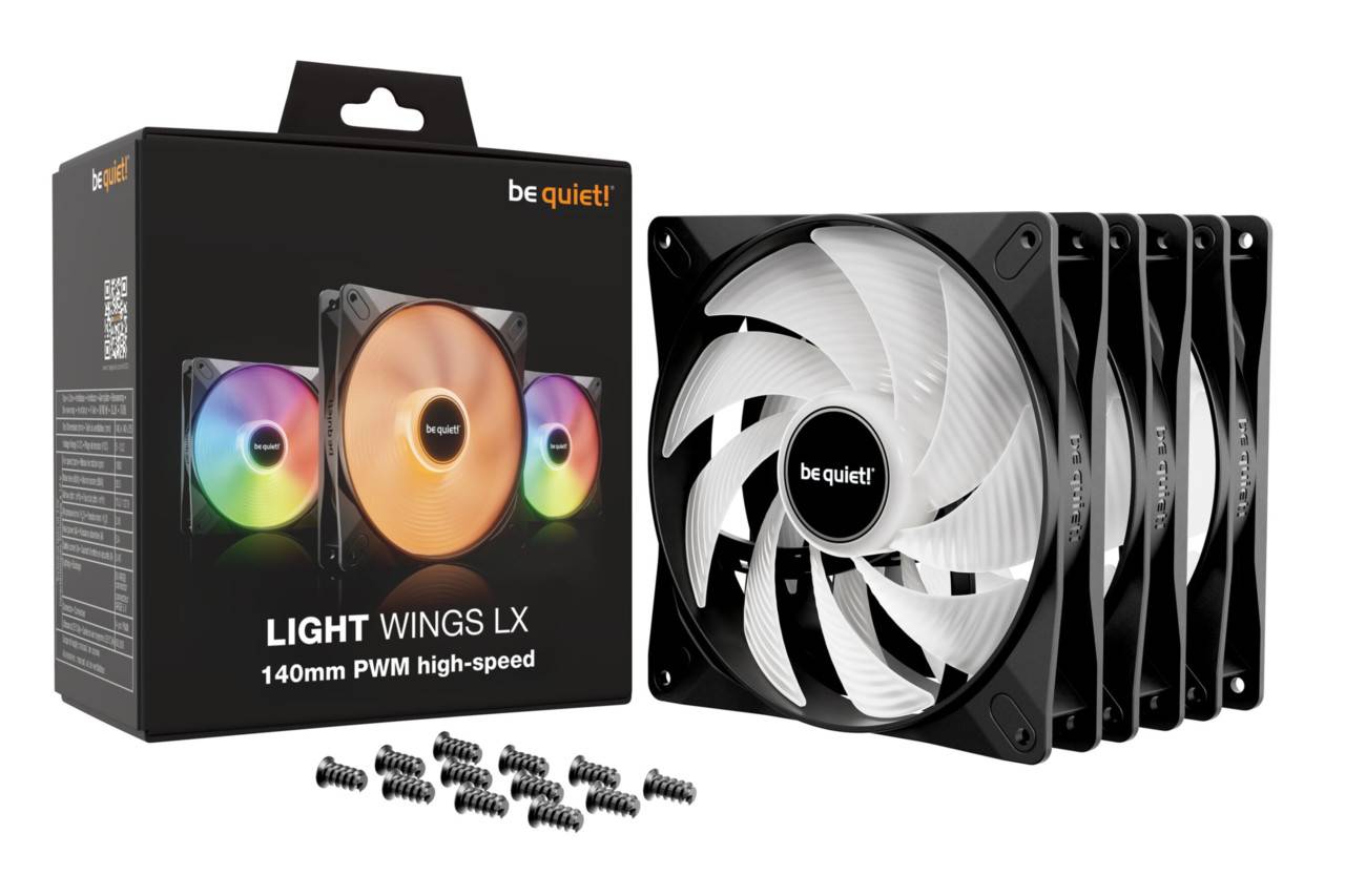 wees stil! Ventilator 140mm Light Wings LX PWM hoge snelheid 3x-4