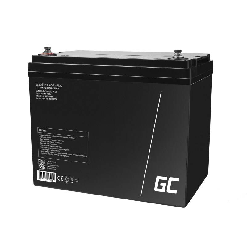 GCE Green Cell AGM25 UPS-accu Sealed Lead Acid (VRLA) 12 V 75 Ah-1