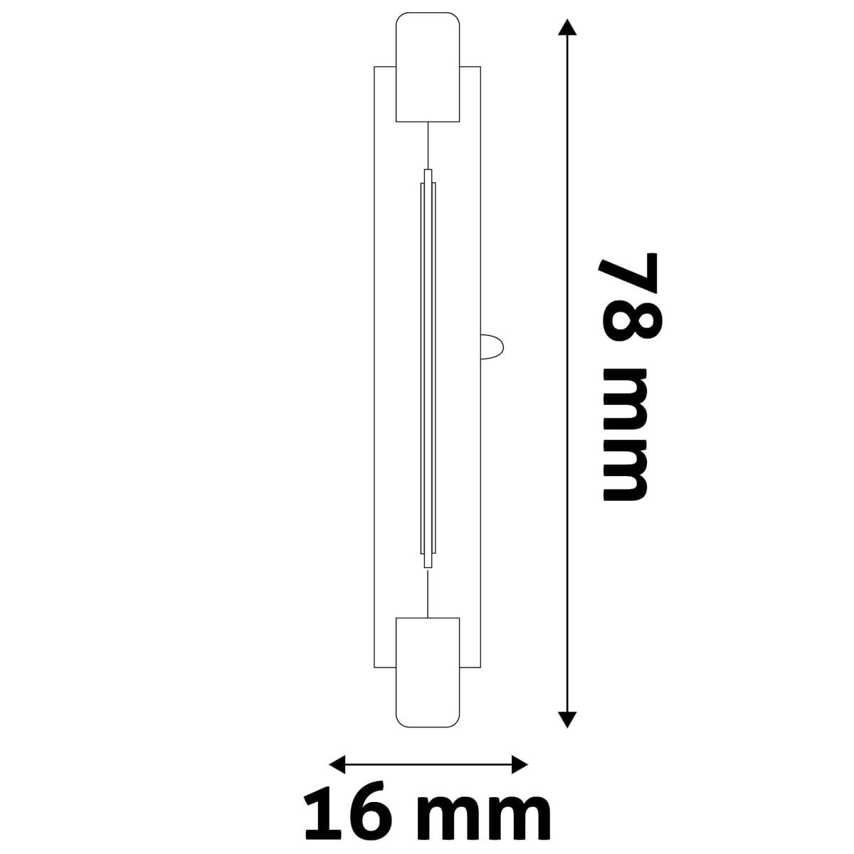 Avide R7S LED Staaflamp 78mm - 5W 220-240V - 4000K - 500lm - LED Lampjes Insteek - Wit licht - Vervangt 42W lamp-1