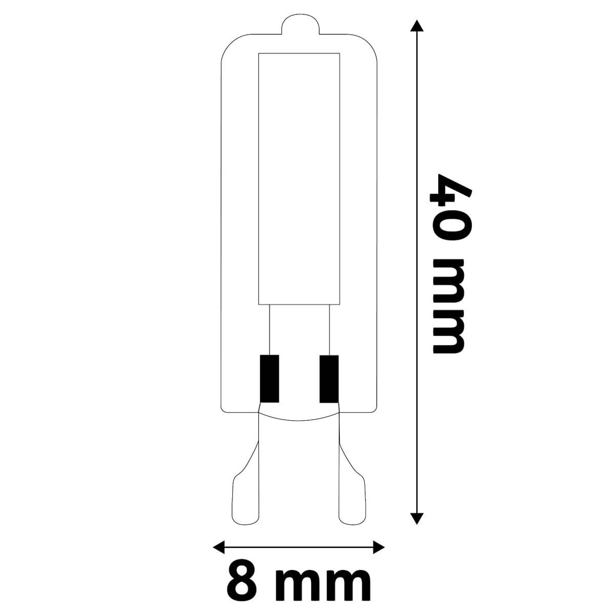 Avide G9 LED Insteeklamp 4W 220-240V - 4000K - 400lm - LED Lampjes Insteek - Wit licht - Vervangt 35W lamp - 10 stuks-2