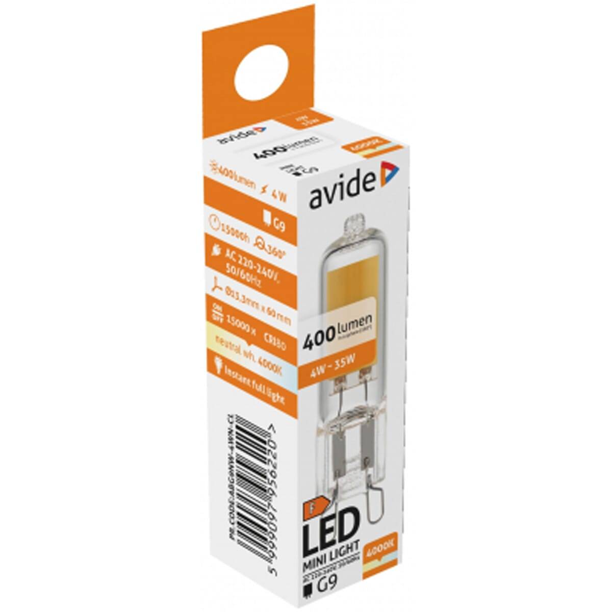 Avide G9 LED Insteeklamp 4W 220-240V - 4000K - 400lm - LED Lampjes Insteek - Wit licht - Vervangt 35W lamp - 10 stuks-3