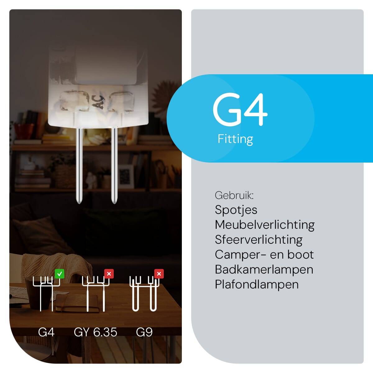 Modee LED Lamp G4 - 1.8W 4000K 180 LM 12V - LED Lamp insteek - Wit Licht - 16 stuks-2