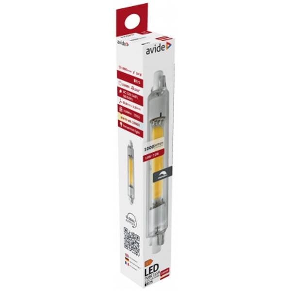 Avide R7S LED Staaflamp Dimbaar 118mm - 10W 220-240V - 3000K - LED Lampjes Insteek - 1000lm - Warm wit licht - Vervangt