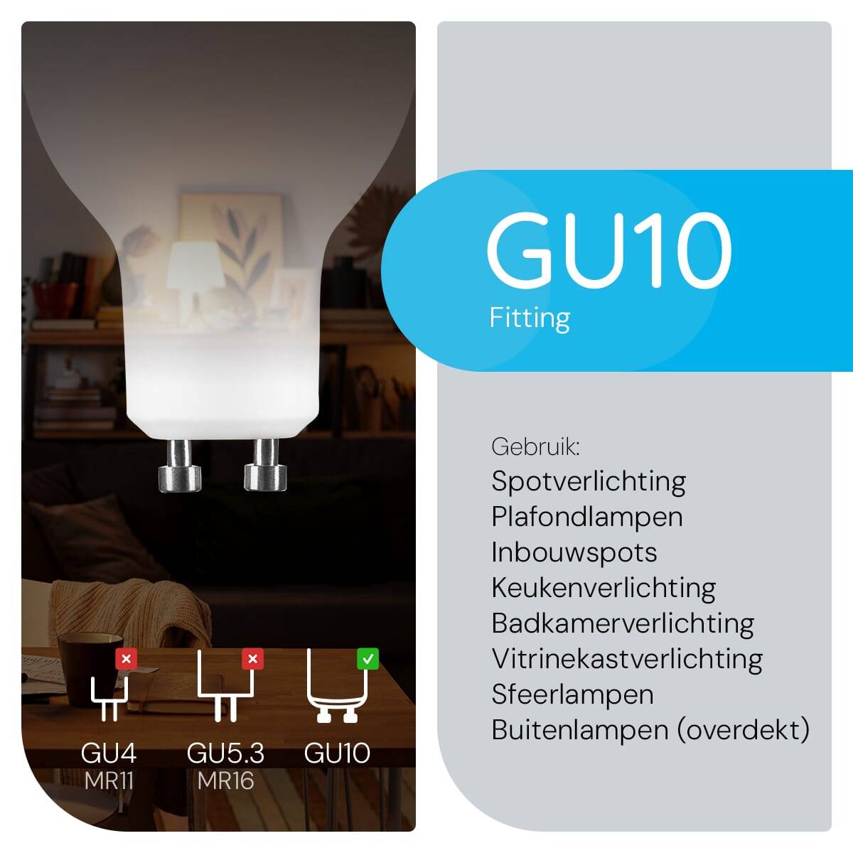Modee GU10 LED Lamp 7W - 700lm - 2700K - Warm Wit - LED Spot - Vervangt 54W Halogeen Gloeilamp - 5 stuks-2