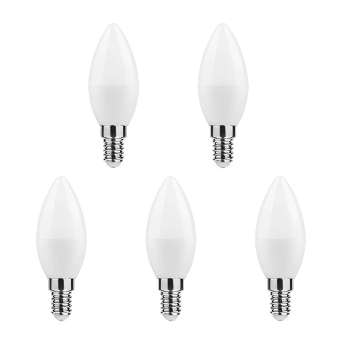 Technik E14 LED Lamp 4.9W - 490lm - 6000K - Daglicht Wit - LED Kaarslamp B35 - Vervangt 45W Halogeen Gloeilamp - 5 stuks-0
