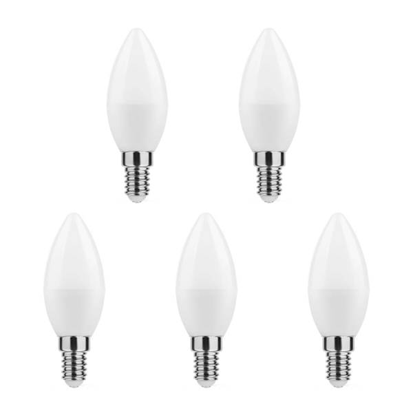 Technik E14 LED Lamp 4.9W - 490lm - 6000K - Daglicht Wit - LED Kaarslamp B35 - Vervangt 45W Halogeen Gloeilamp - 5 stuks