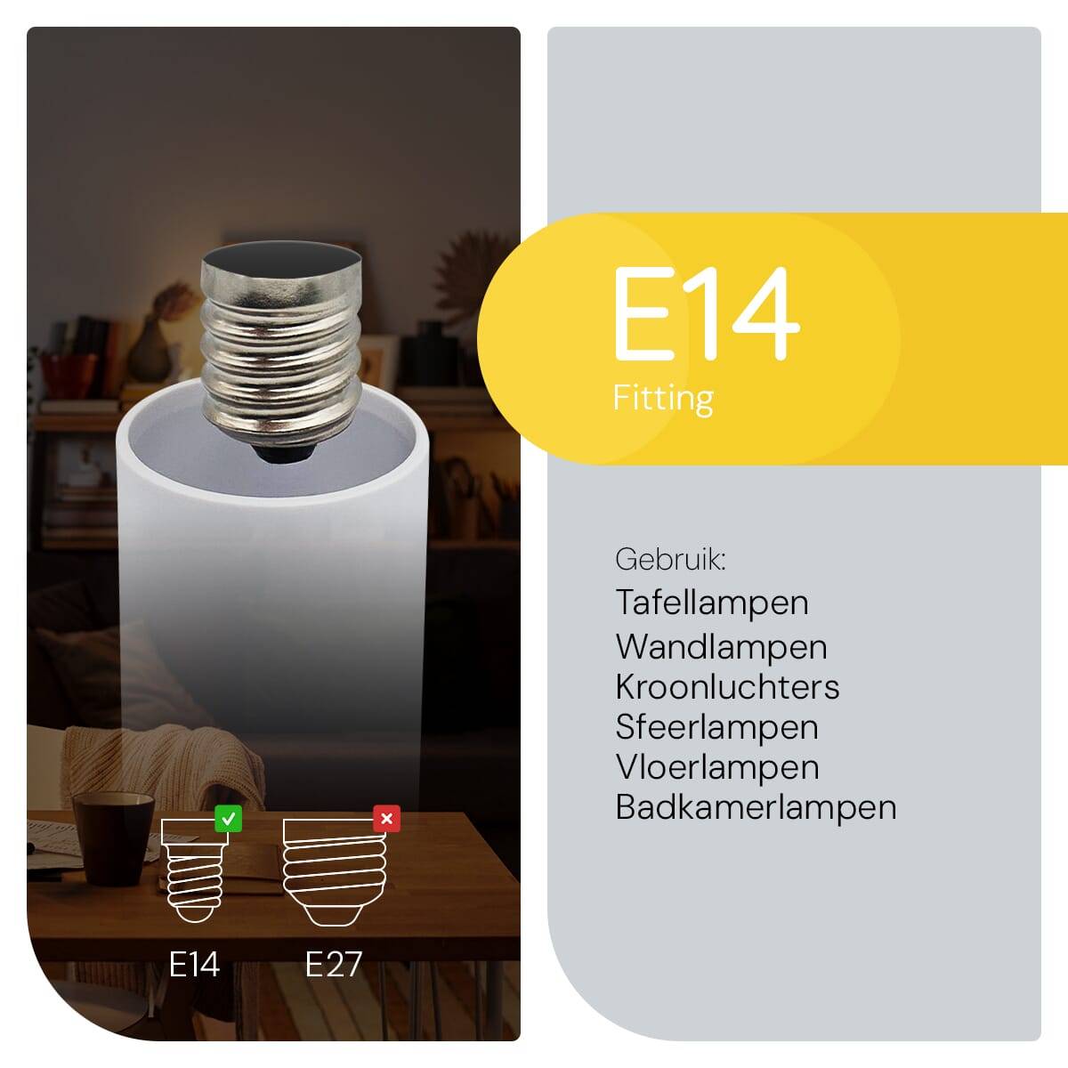 Technik E14 LED Lamp 4.9W - 490lm - 4000K - Neutraal Wit - LED Kaarslamp B35 - Vervangt 45W Halogeen Gloeilamp - 10-2