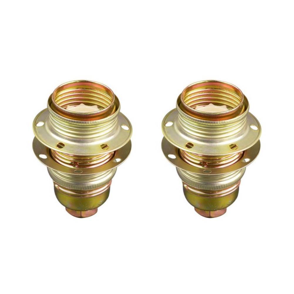 Lamphouder + 2 Ringen - E14 - Messing - Per 2 stuks-0