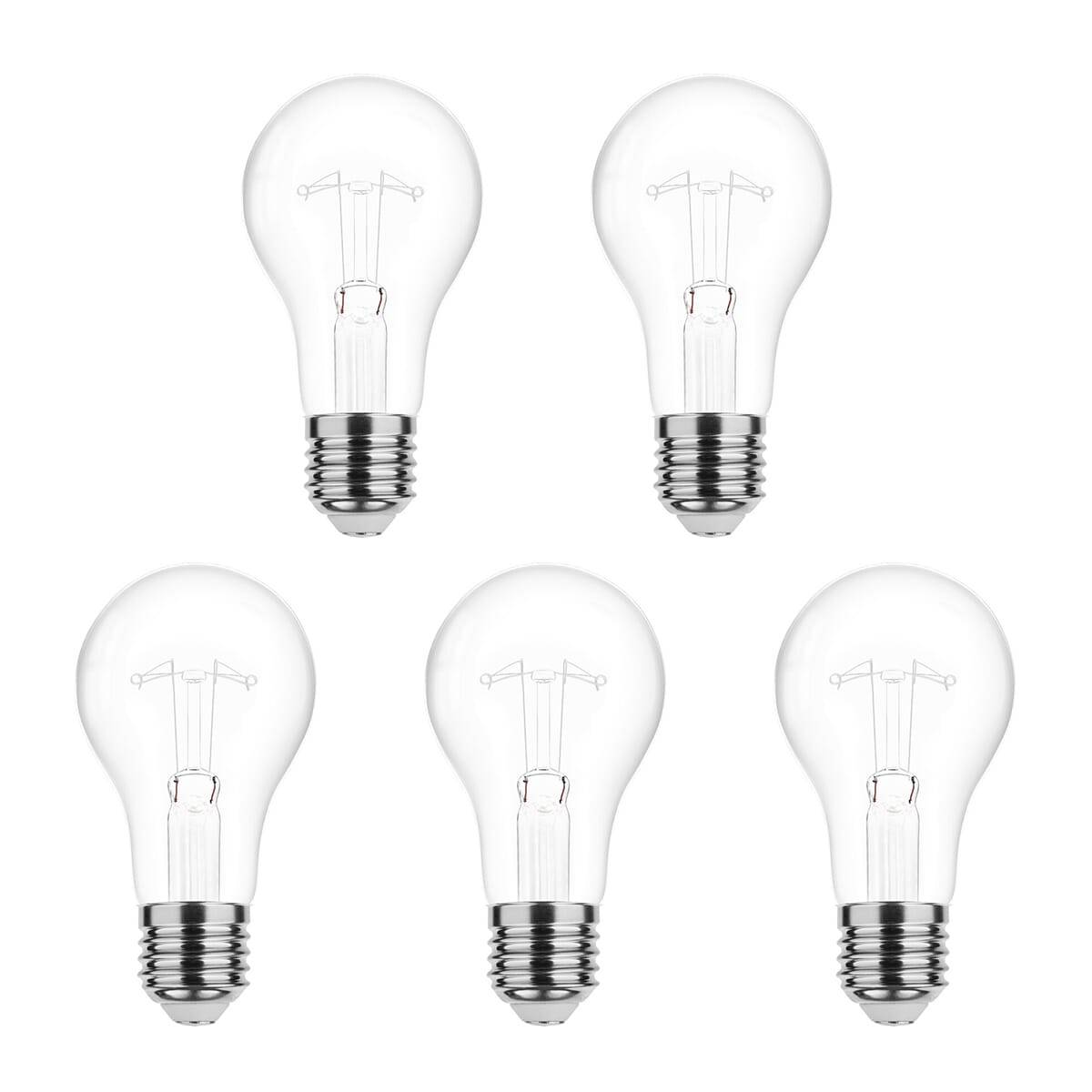 Technik E27 Wolfraam-Gloeilamp Dimbaar 150W - 2700K - Warm Wit - Gloeilamp Globe A70 - 5 stuks-0