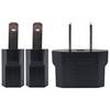 Orbit Electronic Reisstekker EU-USA/Canada - Type C/E/F naar A/B - Ongeaard - 2.5A - 600W - Zwart - 3 stuks