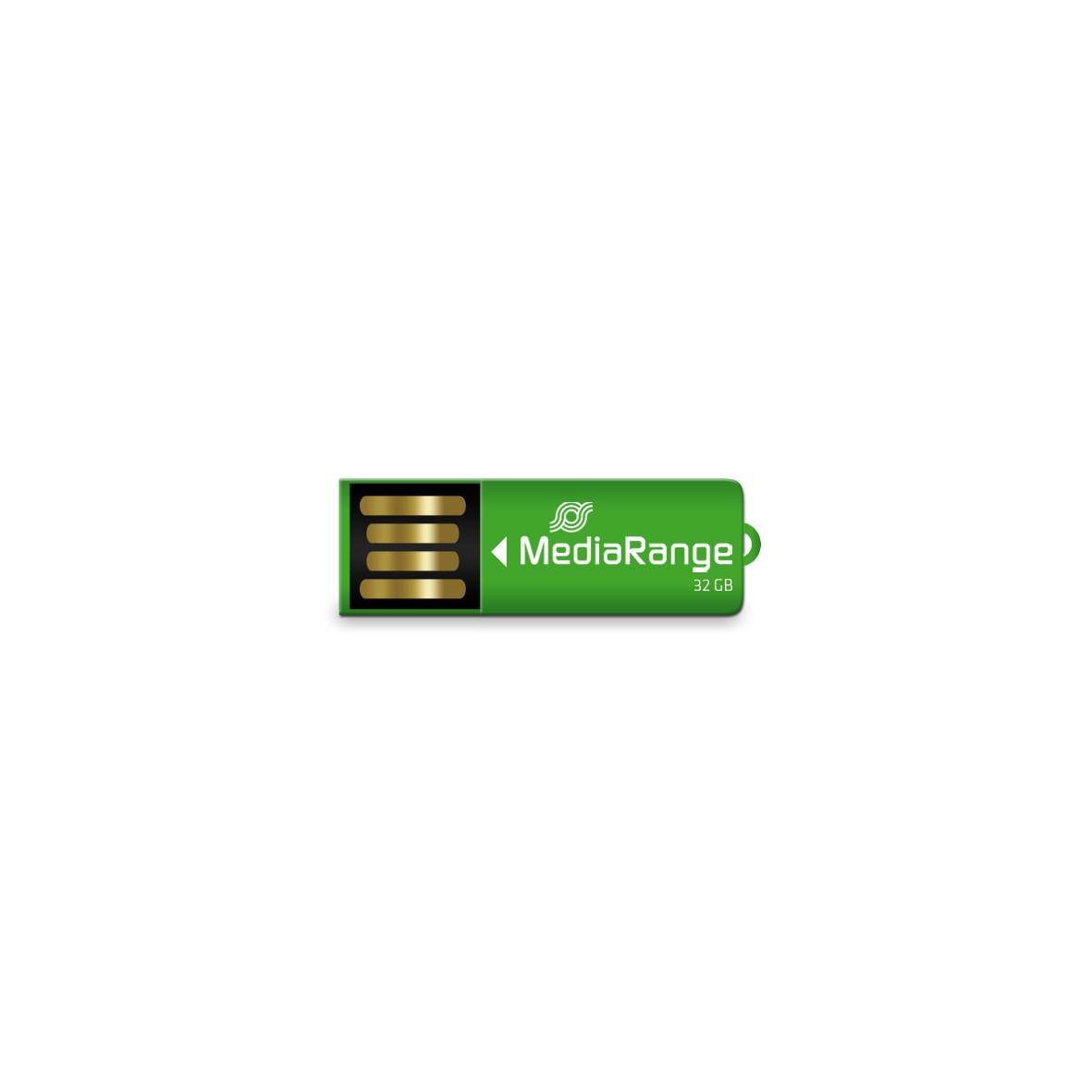 MediaRange USB Nanostick 32GB met clipfunctie groen-1