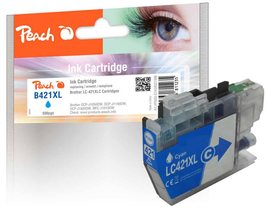 Peach cartridge Brother LC-421XL cyaan compatibel-0