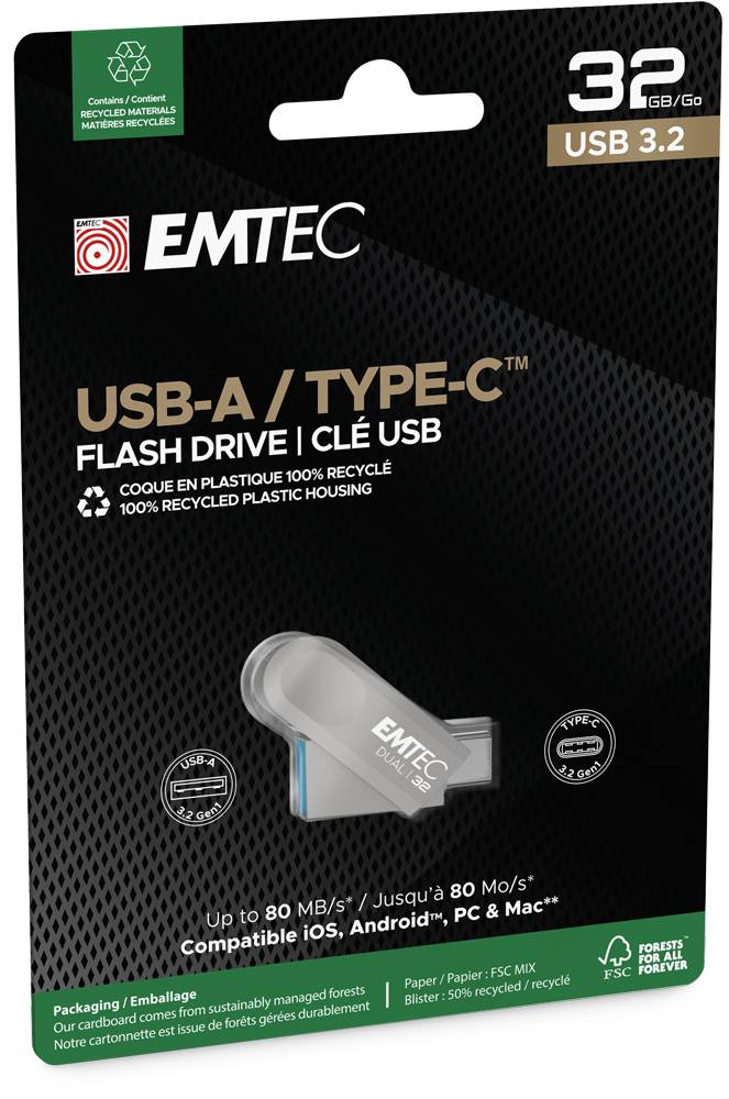 Emtec USB3.2 Type-C Dubbele D280 32GB-4