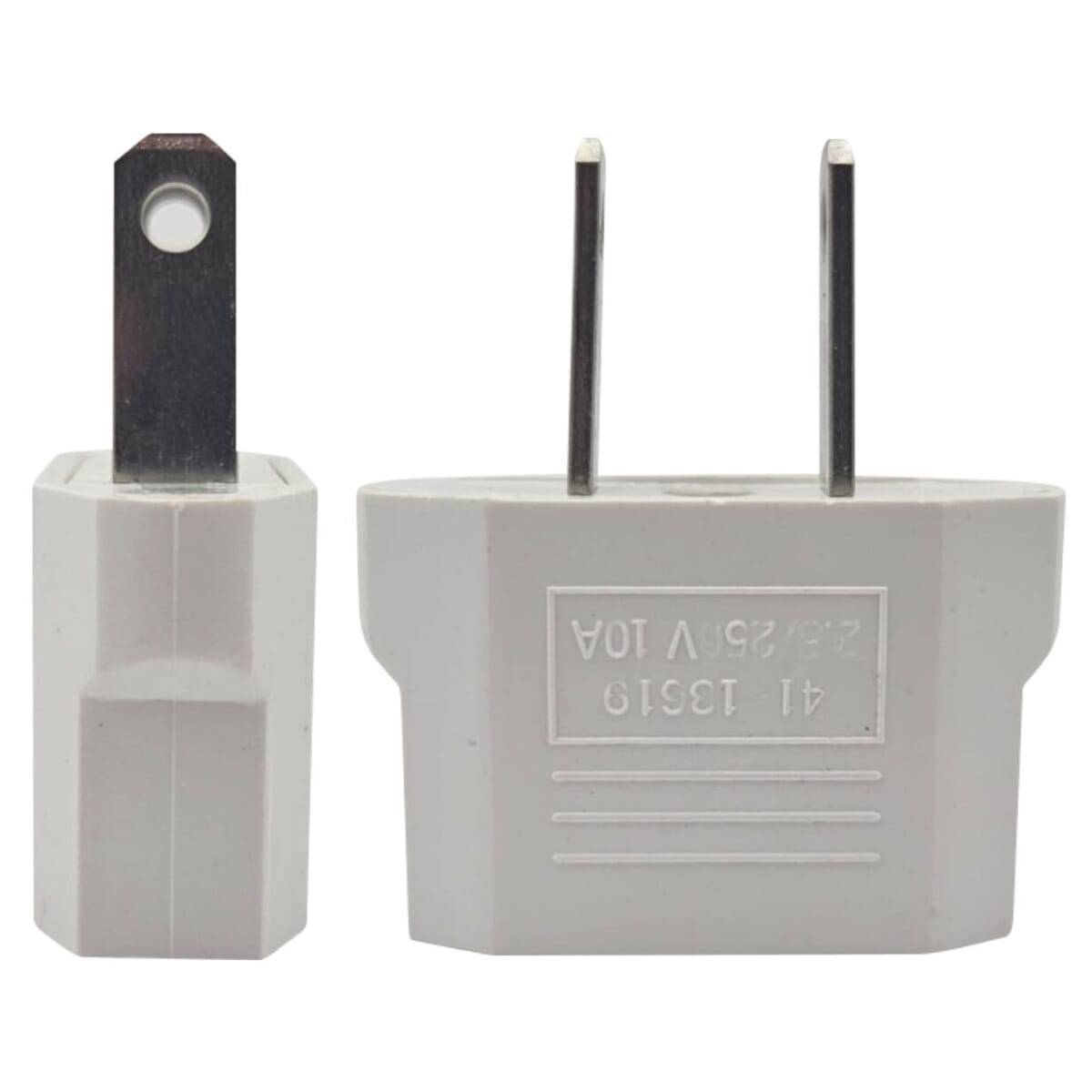 Orbit Electronic Reisstekker EU-USA/Canada - Type C/E/F naar A/B - Ongeaard - 2.5A - 600W - Wit - 2 stuks