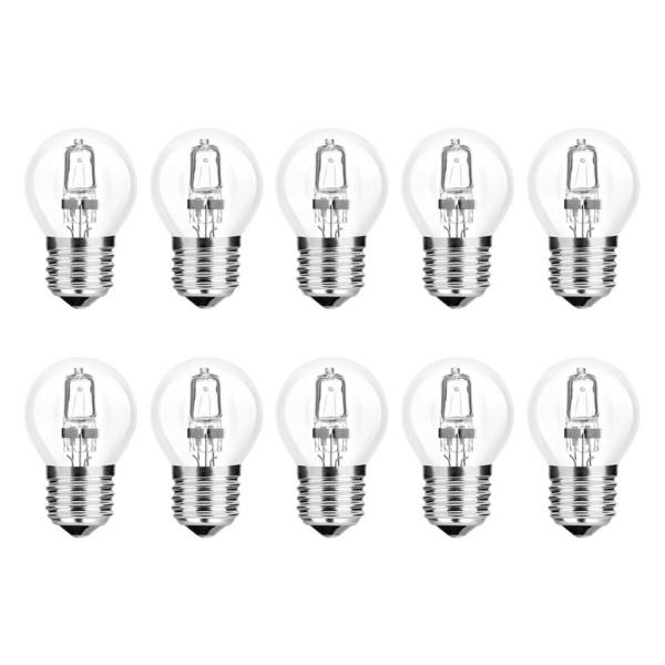 Modee E27 Halogeen Lamp Dimbaar 42W ECO - 624lm - 2700K - Warm Wit - ECO Halogeen Globe Mini P45 - 10 stuks