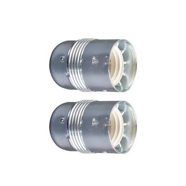 Lamphouder - Glad - E27 - Chroom - Per 2 stuks