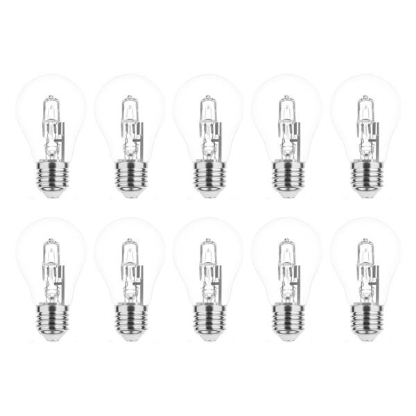 Modee E27 Halogeen Lamp Dimbaar 52W ECO - 815lm - 2700K - Warm Wit - ECO Halogeen Globe A55 - 10 stuks