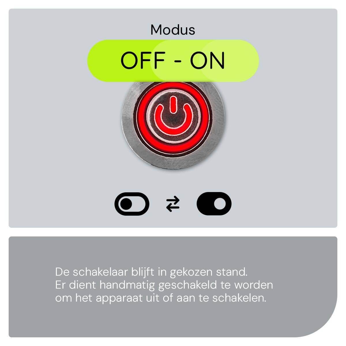 ProRide Metalen Drukschakelaar 220V ON-OFF - 12mm - Aan/uit schakelaar met Aansluitkabel - Spatwaterdicht - LED-4