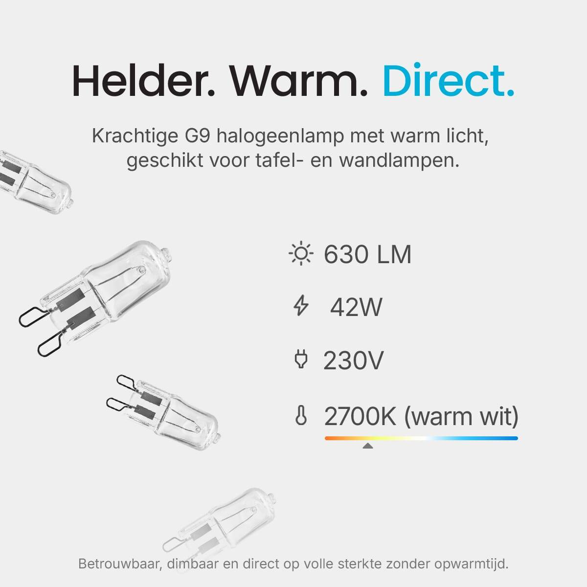 Modee Halogeen lamp G9 - 42W 2700K 630 LM 230V - Halogeen Lamp insteek - Warm Wit - 10 stuks-1