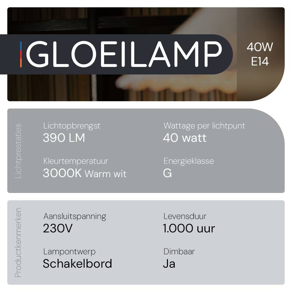 Avide E14 Ovenlamp 40W 220-240V - 390lm - 3000K - Ovenlampje - Warm wit licht-1