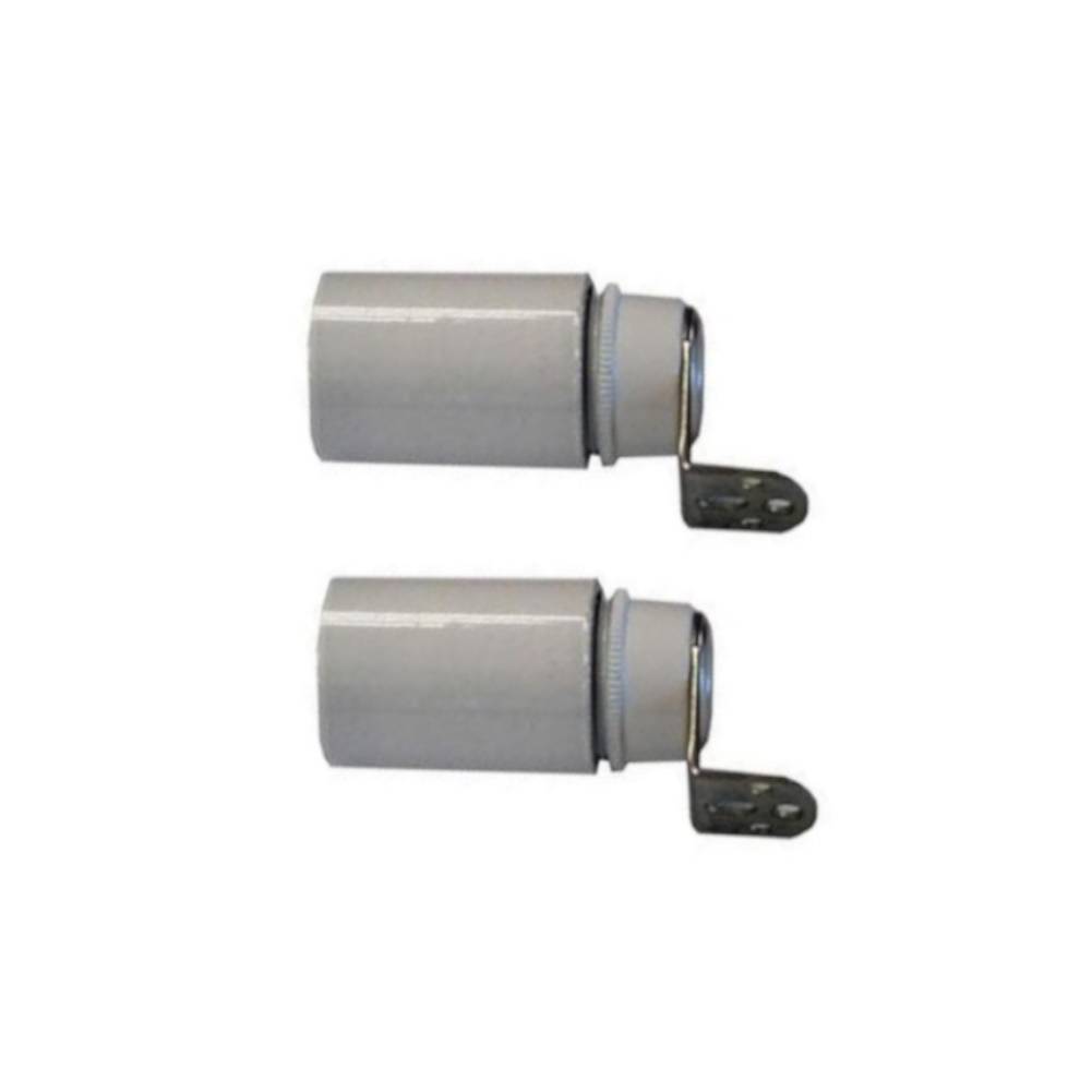 Lamphouder met beugel - E14 - Wit - Per 2 stuks-0