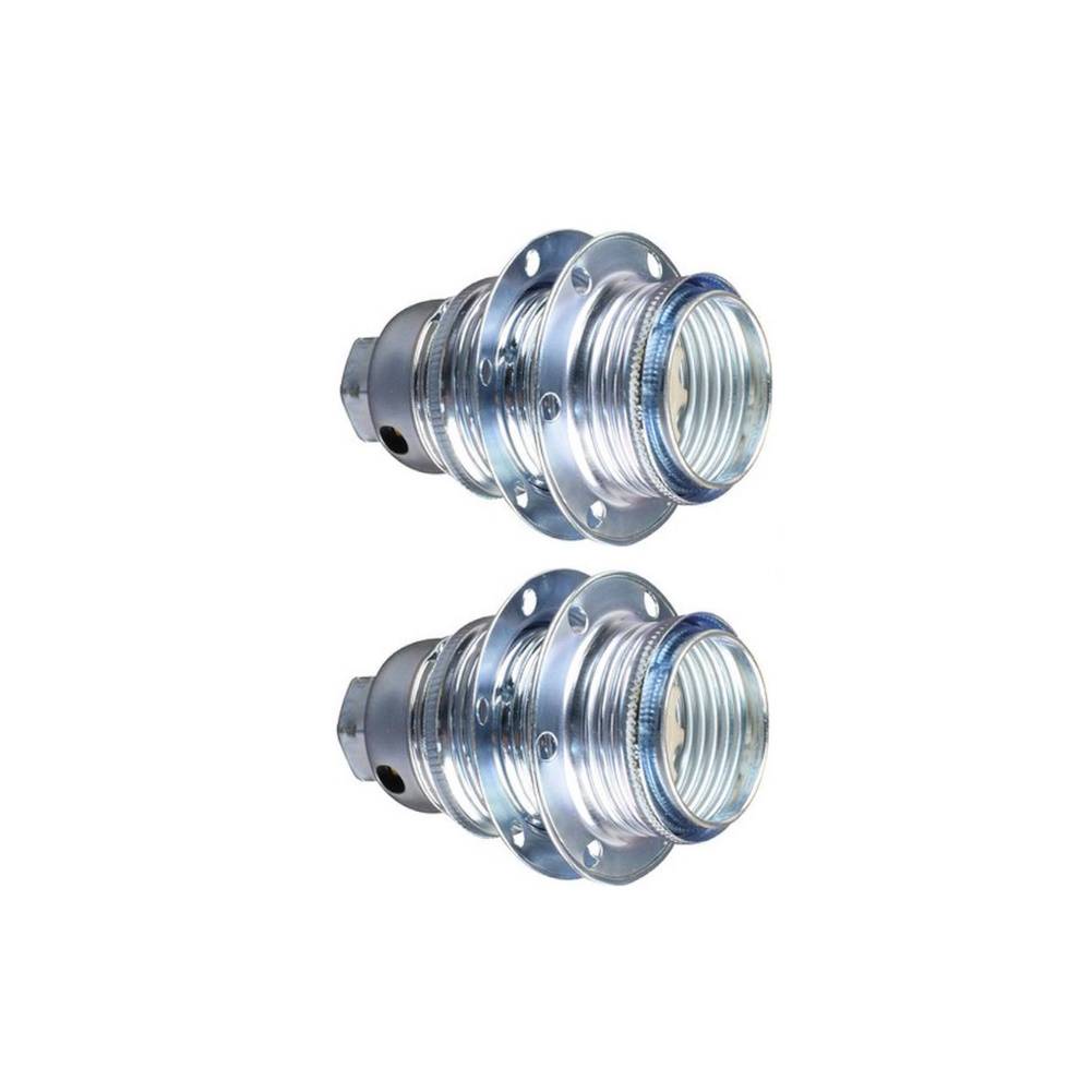 Lamphouder + 2 Ringen - E14 - Chroom - Per 2 stuks-0