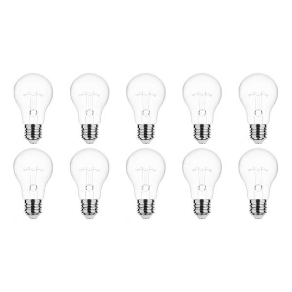 Technik E27 Wolfraam-Gloeilamp Dimbaar 60W - 2700K - Warm Wit - Gloeilamp Globe A55 - 10 stuks