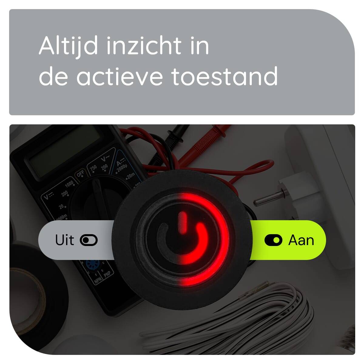 ProRide Metalen Drukschakelaar 220V ON-OFF - 12mm - Aan/uit schakelaar met Aansluitkabel - Spatwaterdicht - LED-3