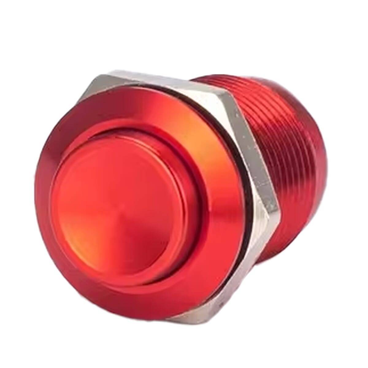 ProRide Metalen Mini Drukschakelaar 12V OFF-(ON) - 12mm - Pulsschakelaar - 12V/24V - Rood - High Surface-0