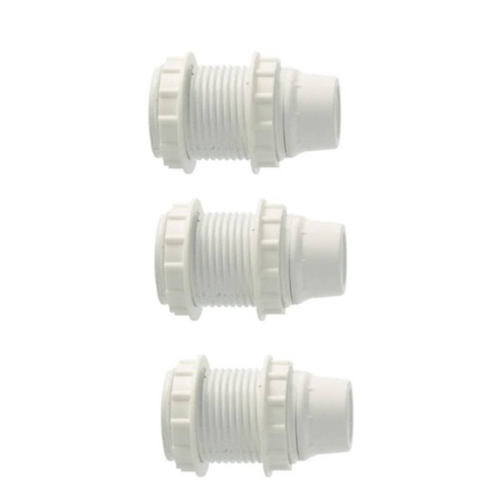 Lamphouder + 2 ringen - E14 - wit - Per 3 stuks-0