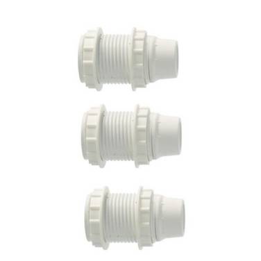 Lamphouder + 2 ringen - E14 - wit - Per 3 stuks
