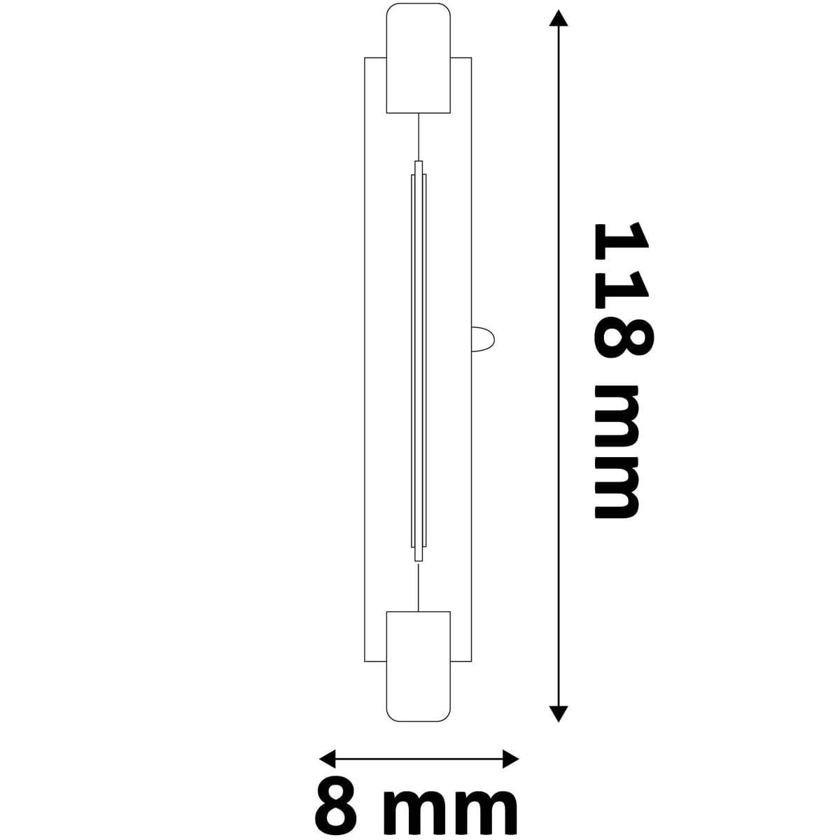 Avide R7s LED Staaflamp 118mm - 7W 220-240V - 4000K - 700lm - LED Lampjes Insteek - Wit licht - Vervangt 54W lamp - 3-2