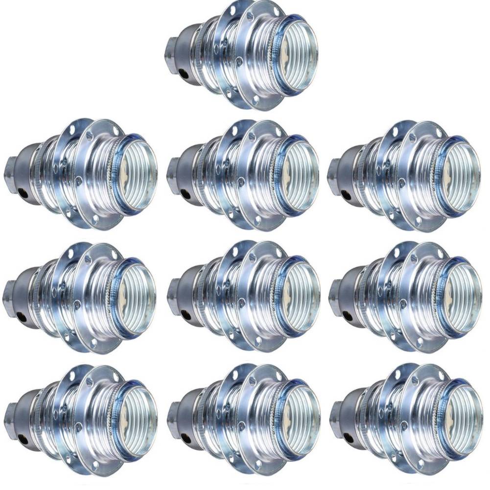 Lamphouder + 2 Ringen - E14 - Chroom - Per 10 stuks-0