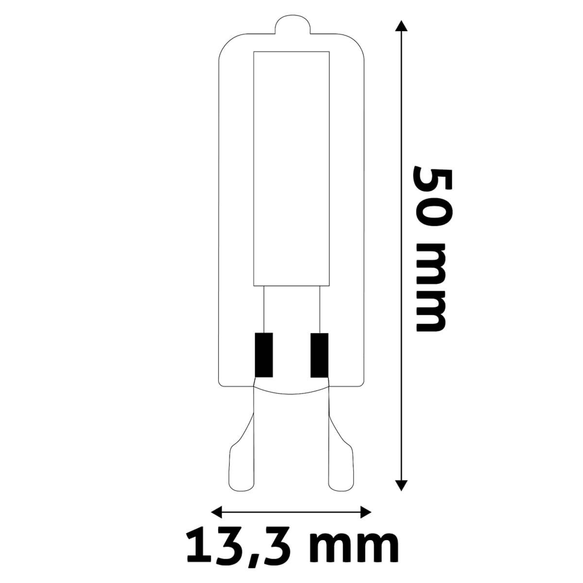 Avide G9 LED Insteeklamp 2W 220-240V - 3000K - 200lm - LED Lampjes Insteek - Warm wit licht - Vervangt 21W lamp - 5-1